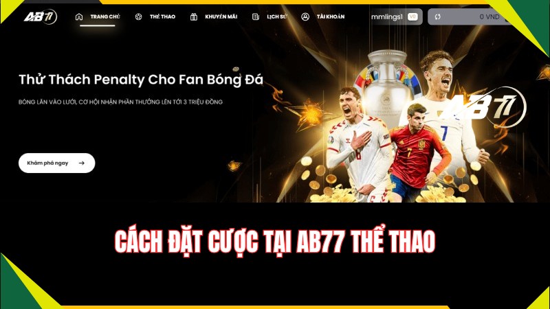 Cách đặt cược tại AB77 Thể Thao